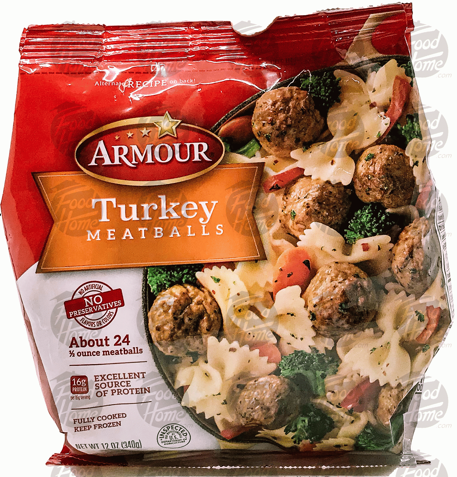 Armour  turkey meatballs, frozen bag Full-Size Picture